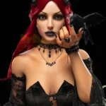 Silicone Dark Seductive Gothic Cosplay Fantasy Sex Doll