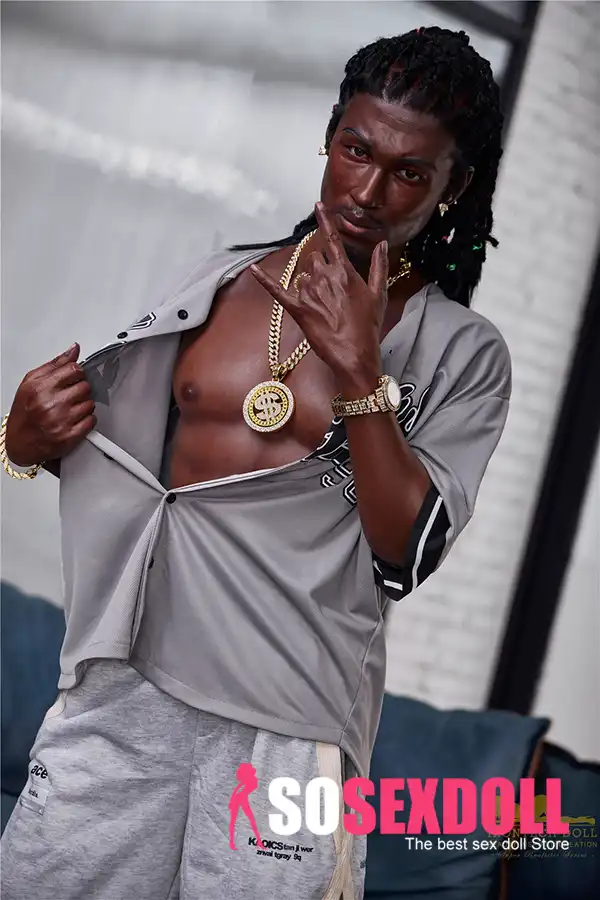 Silicone Muscular Strong Dark-Skinned Realistic Sex Doll