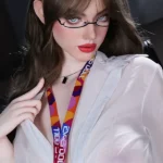 ตุ๊กตาคอสเพลย์สาวออฟฟิศสูง 180 ซม. 5 ฟุต 9 นิ้ว เสื้อเชิ้ตสีขาว ตุ๊กตาเซ็กซี่ คัพ H