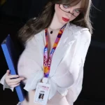 ตุ๊กตาคอสเพลย์สาวออฟฟิศสูง 180 ซม. 5 ฟุต 9 นิ้ว เสื้อเชิ้ตสีขาว ตุ๊กตาเซ็กซี่ คัพ H