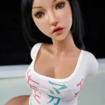 دمية جنسية من السيليكون بطول 80 سم وطول 2 قدم و6 بوصات وشعر أسود قصير ووركين عريضين #S2 Head