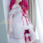 140cm 4ft6 Silicone Cat Girl Ample Bust Red Hair Lolita Sex Doll #Y001 Head