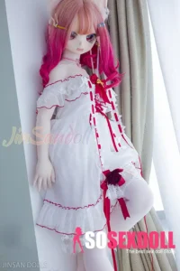 140cm 4ft6 Silicone Cat Girl Ample Bust Red Hair Lolita Sex Doll #Y001 Head