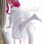 140cm 4ft6 Silicone Cat Girl Ample Bust Red Hair Lolita Sex Doll #Y001 Head