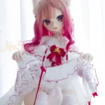 140cm 4ft6 Silicone Cat Girl Ample Bust Red Hair Lolita Sex Doll #Y001 Head