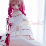 140cm 4ft6 Silicone Cat Girl Ample Bust Red Hair Lolita Sex Doll #Y001 Head