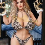 TPE Busty Thick Wild Leopard Cosplay Realistic Sex Doll