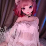 146cm 4ft7 TPE Anime Cat Girl Big Eyes Pink Haired Sex Doll #Y001 Head
