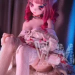 146cm 4ft7 TPE Anime Cat Girl Big Eyes Pink Haired Sex Doll #Y001 Head