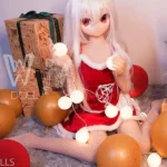 146cm 4ft7 TPE Anime Cute Santa Girl Sliver Hair Sex Doll #Y002 Head