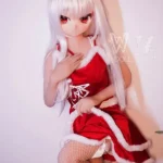 146cm 4ft7 TPE Anime Cute Santa Girl Sliver Hair Sex Doll #Y002 Head
