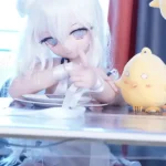 Poupée sexuelle elfe lapin de 159 cm (5 pi 2 po) en TPE, oreilles de lapin, cheveux blancs, tête #Y004