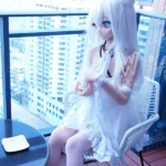 Poupée sexuelle elfe lapin de 159 cm (5 pi 2 po) en TPE, oreilles de lapin, cheveux blancs, tête #Y004