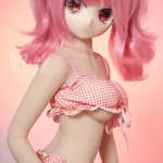 146cm 4ft7 TPE Anime Small Chest Pigtails Loli Bikini Sex Doll #Y003 Head