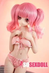 146cm 4ft7 TPE Anime Small Chest Pigtails Loli Bikini Sex Doll #Y003 Head
