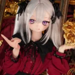 150cm 4ft9 TPE Anime Gothic Vampire Lolita Ashen Hair Sex Doll #Y012 Head