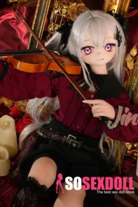 150cm 4ft9 TPE Anime Gothic Vampire Lolita Ashen Hair Sex Doll #Y012 Head