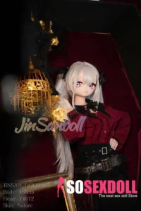150cm 4ft9 TPE Anime Gothic Vampire Lolita Ashen Hair Sex Doll #Y012 Head