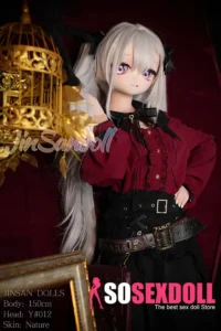150cm 4ft9 TPE Anime Gothic Vampire Lolita Ashen Hair Sex Doll #Y012 Head