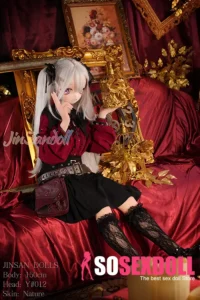 150cm 4ft9 TPE Anime Gothic Vampire Lolita Ashen Hair Sex Doll #Y012 Head