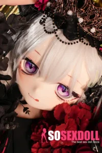 150cm 4ft9 TPE Anime Gothic Vampire Lolita Ashen Hair Sex Doll #Y012 Head