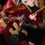 150cm 4ft9 TPE Anime Gothic Vampire Lolita Ashen Hair Sex Doll #Y012 Head