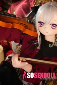 150cm 4ft9 TPE Anime Gothic Vampire Lolita Ashen Hair Sex Doll #Y012 Head