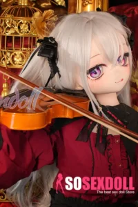 150cm 4ft9 TPE Anime Gothic Vampire Lolita Ashen Hair Sex Doll #Y012 Head