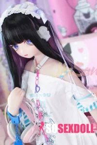 150cm 4ft9 TPE Anime Purple Eyes Slender Body Raven Hair #Y011 Head