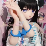 150cm 4ft9 TPE Anime Purple Eyes Slender Body Raven Hair #Y011 Head