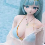 157cm 5ft2 Silicone Amine Voluptuous Figure Mint Hair Sex Doll #Y015 Head