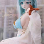 157cm 5ft2 Silicone Amine Voluptuous Figure Mint Hair Sex Doll #Y015 Head