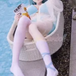 157cm 5ft2 Silicone Amine Voluptuous Figure Mint Hair Sex Doll #Y015 Head