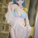 157cm 5ft2 Silicone Amine Voluptuous Figure Mint Hair Sex Doll #Y015 Head