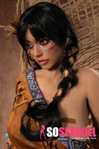 159cm 4ft9 Silicone Ample Bosom Wide Hips Raven Hair Sex Doll #SG3 Head in Stock (US Only)