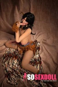 159cm 4ft9 Silicone Ample Bosom Wide Hips Raven Hair Sex Doll #SG3 Head in Stock (US Only)