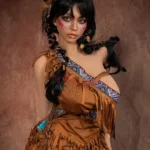 159cm 4ft9 Silicone Ample Bosom Wide Hips Raven Hair Sex Doll #SG3 Head in Stock (US Only)