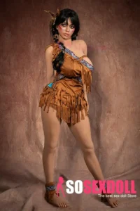 159cm 4ft9 Silicone Ample Bosom Wide Hips Raven Hair Sex Doll #SG3 Head in Stock (US Only)