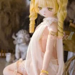 159 cm (5 Fuß 2 Zoll) große TPE-Anime-Blondine-Engel-Elfe-Lolita-Prinzessin-Sexdoll #Y008 Kopf