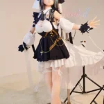 159cm 5ft2 TPE Anime Blue Twin Tails Busty Maid Sex Doll #Y012 Head