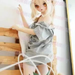 159cm 5ft2 TPE Anime Cat girl Light Blonde Hair Slim Sex Doll #Y007 Head