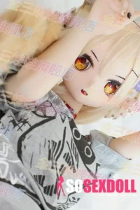 159cm 5ft2 TPE Anime Cat girl Light Blonde Hair Slim Sex Doll #Y007 Head