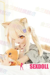 159cm 5ft2 TPE Anime Cat girl Light Blonde Hair Slim Sex Doll #Y007 Head