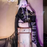 159cm 5ft2 TPE Anime Dark Elf Petite Chest Silver Hair Sex Doll #Y008 Head