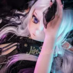 159cm 5ft2 TPE Anime Dark Elf Petite Chest Silver Hair Sex Doll #Y008 Head