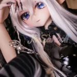 159cm 5ft2 TPE Anime Dark Elf Petite Chest Silver Hair Sex Doll #Y008 Head