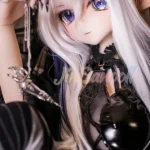 159cm 5ft2 TPE Anime Dark Elf Petite Chest Silver Hair Sex Doll #Y008 Head