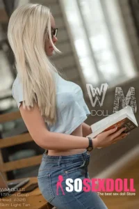 159cm 5ft2 TPE Megane Girl C Cup Slender Figure Blonde Sex Doll #326 Head