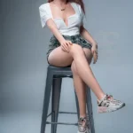 ตุ๊กตาเซ็กส์ซิลิโคนเปิดหน้าอกสไตล์เดนิม ขนาด 160 ซม. 5 ฟุต 3 นิ้ว คัพ C