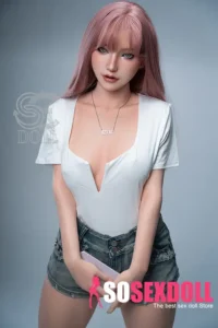 ตุ๊กตาเซ็กส์ซิลิโคนเปิดหน้าอกสไตล์เดนิม ขนาด 160 ซม. 5 ฟุต 3 นิ้ว คัพ C